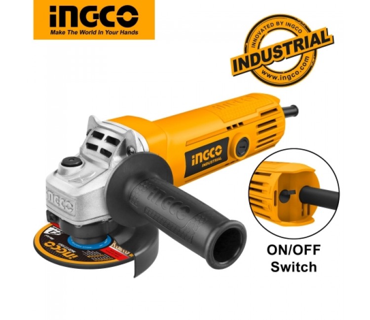 INGCO 710W Angle Grinder 11000rpm 100mm with 1pcs Auxiliary Handle AG71062